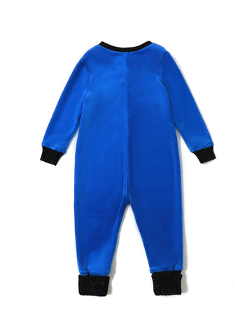 Baby Velour Overall - Royal Blue