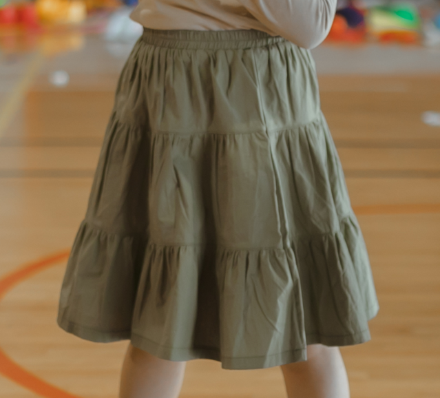 Tiered Skirt - Khaki