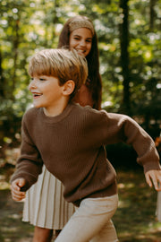 Chunky Knit Sweater - Med. Brown