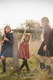 Strap Ruffle Corduroy Jumper - Blue