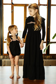 Ruffle Combo Solid Crinkle Robe
