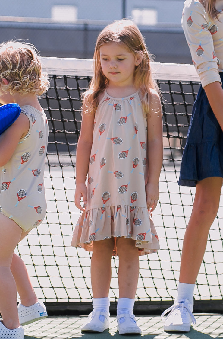 Low Cut Gathers Tennis Jumper