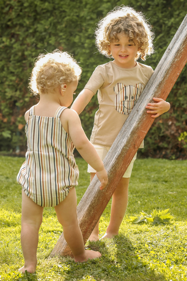 Woven Stripe Romper