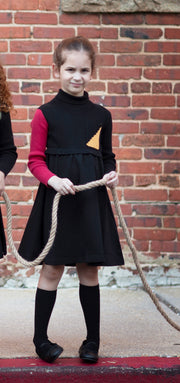 Color Block Turtlneck Dress