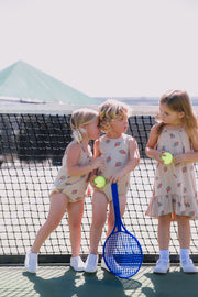 Low Cut Gathers Tennis Jumper