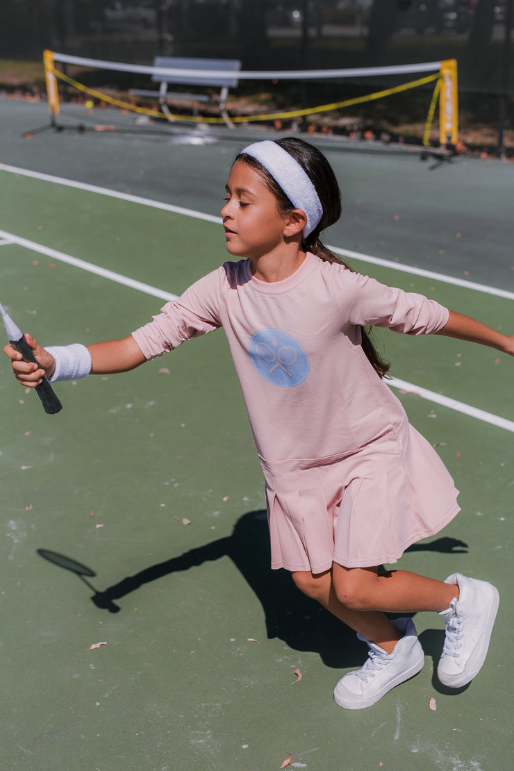 Tennis Print Pleats Dress