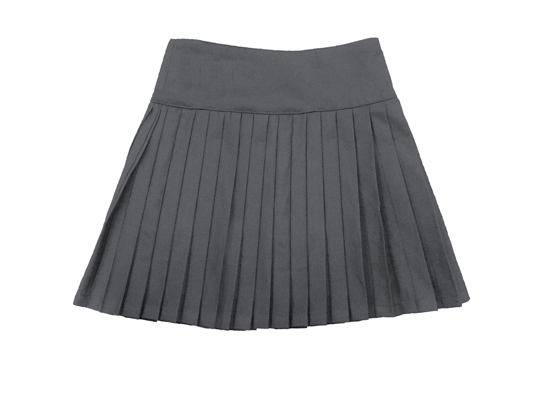 Yoke Pleated Skirt - Non Iron - Charcoal