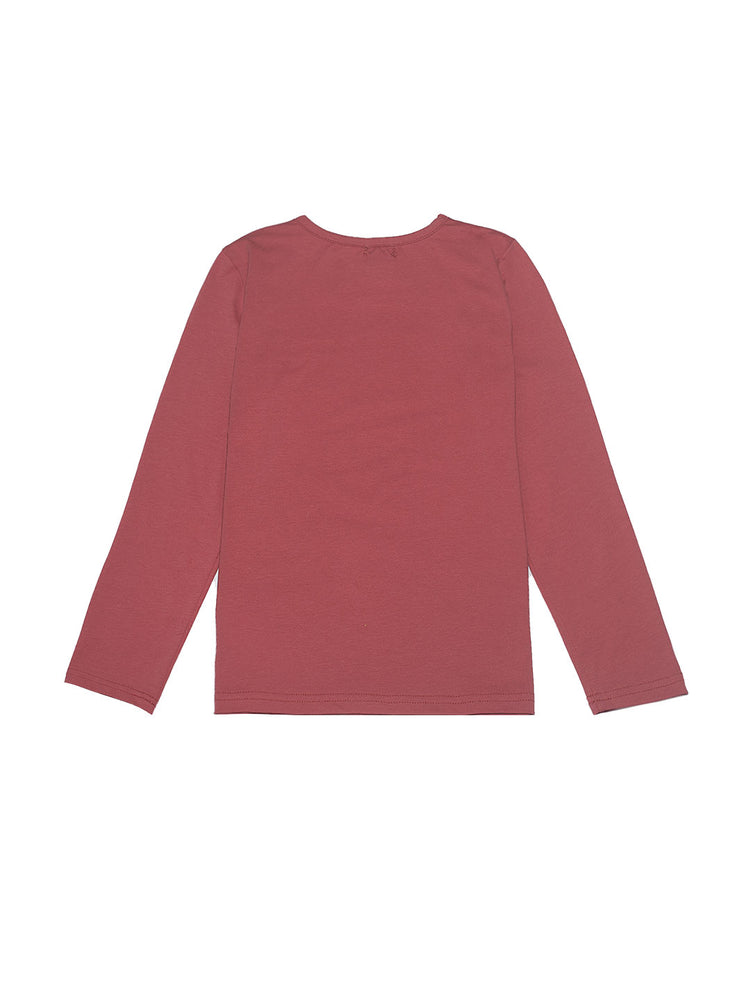 Rainbow T-shirt - Long Sleeve - Coral