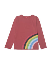 Rainbow T-shirt - Long Sleeve - Coral