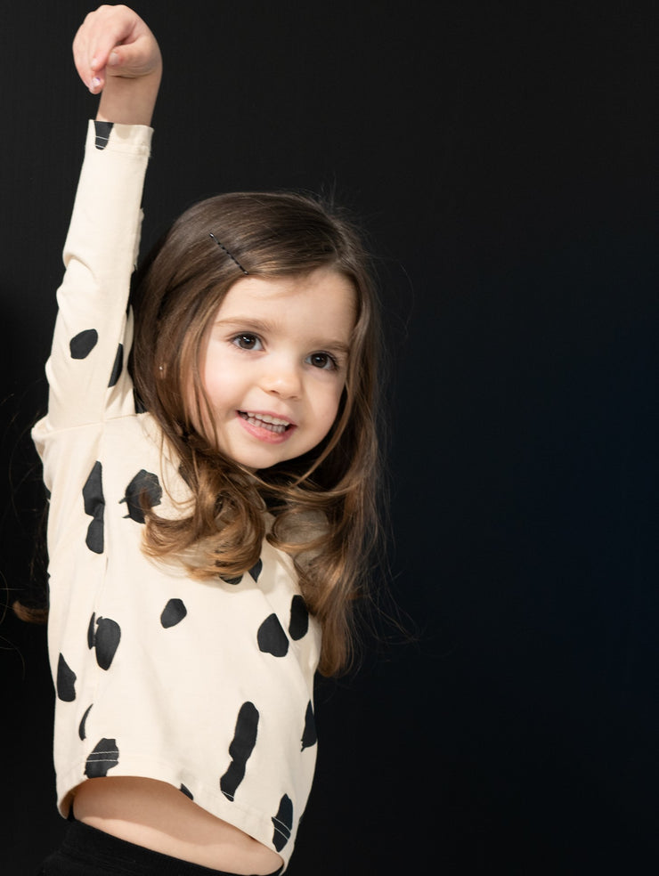 Dot Print Long Sleeve T-shirt