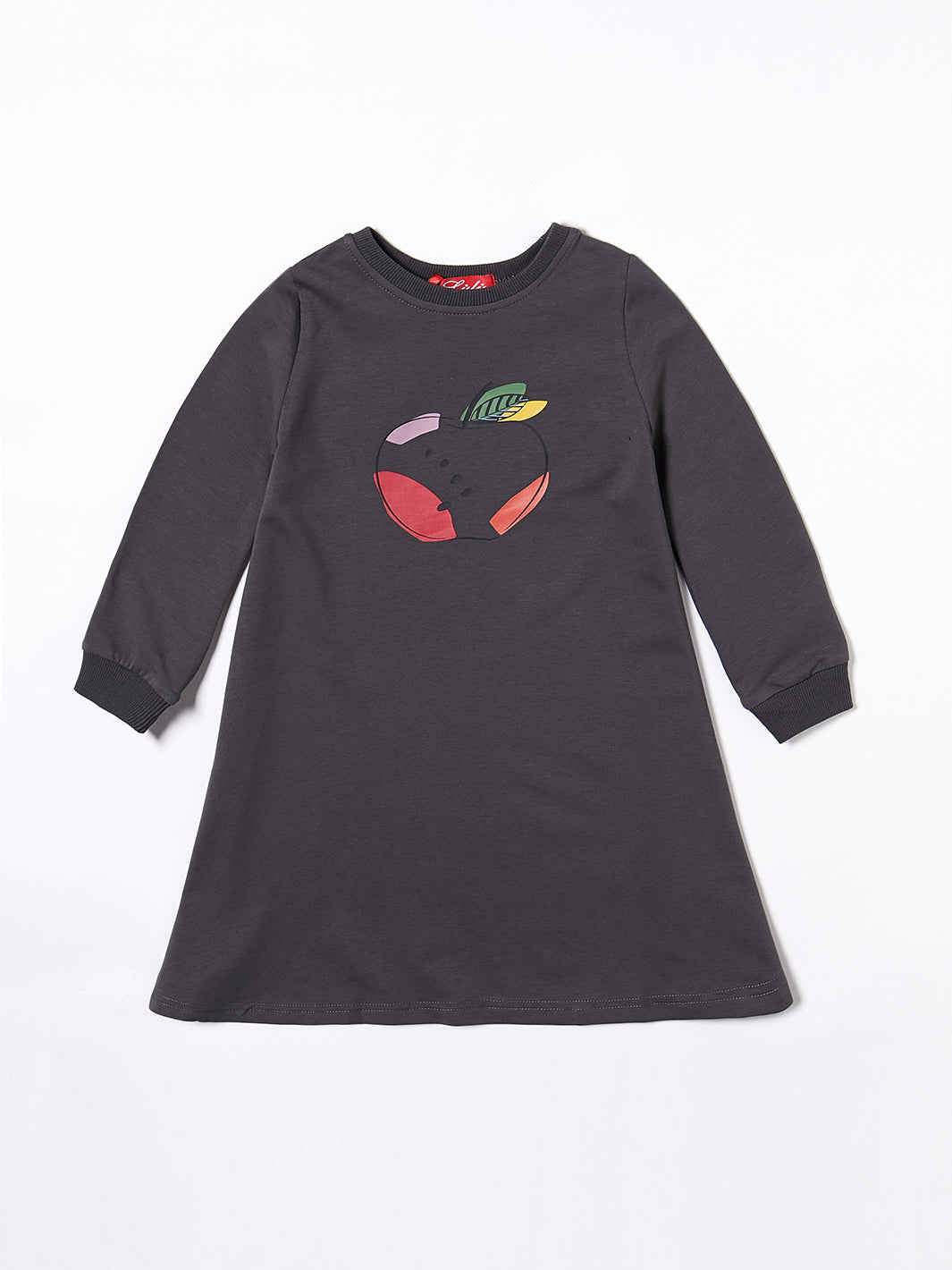 Front Printed Apple Dress