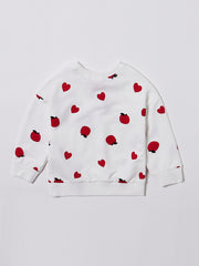 All Over Printed Apple and Heart Top
