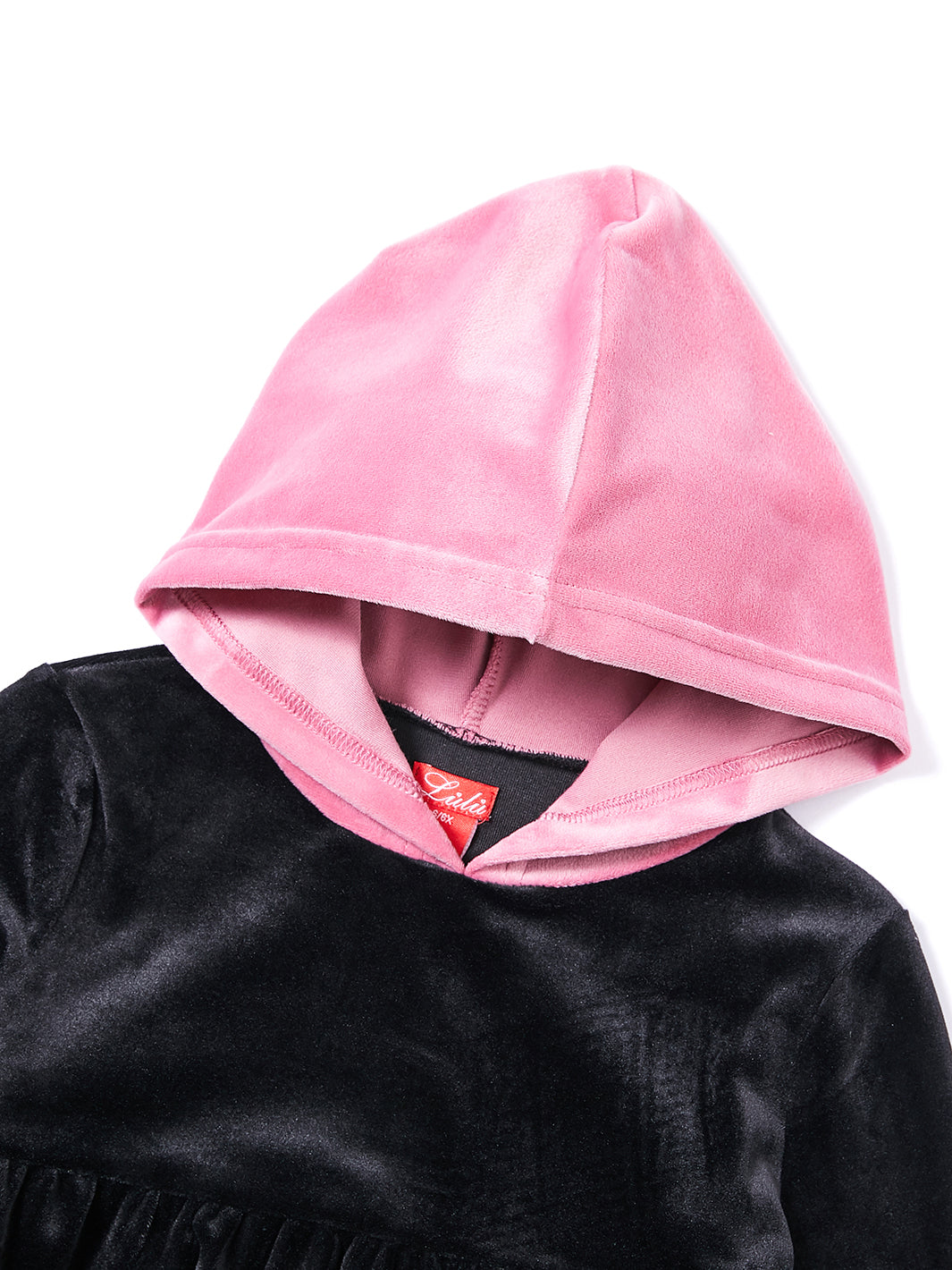 Tiered Hooded Top Velour