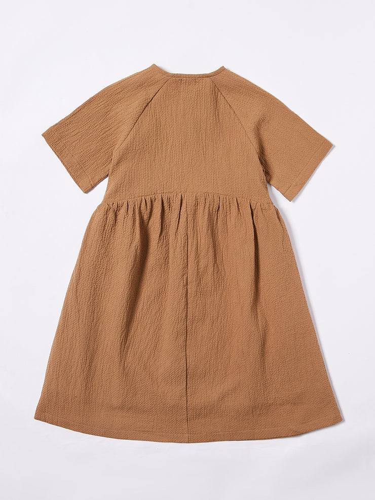 Front Button Textured Dress