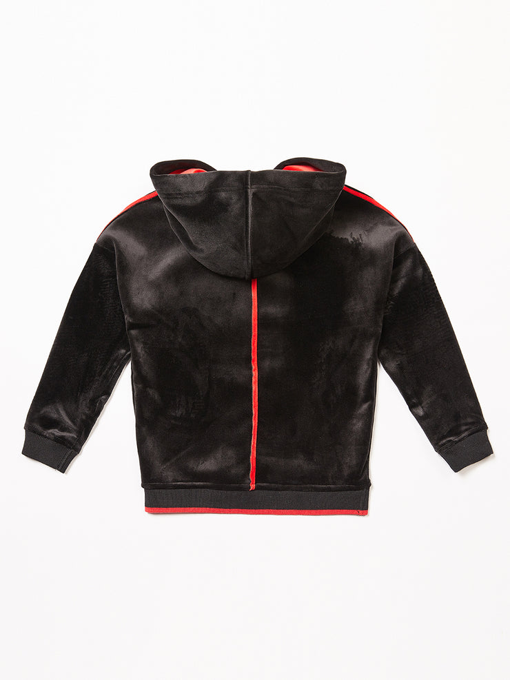 Truck Hooded Velour Top