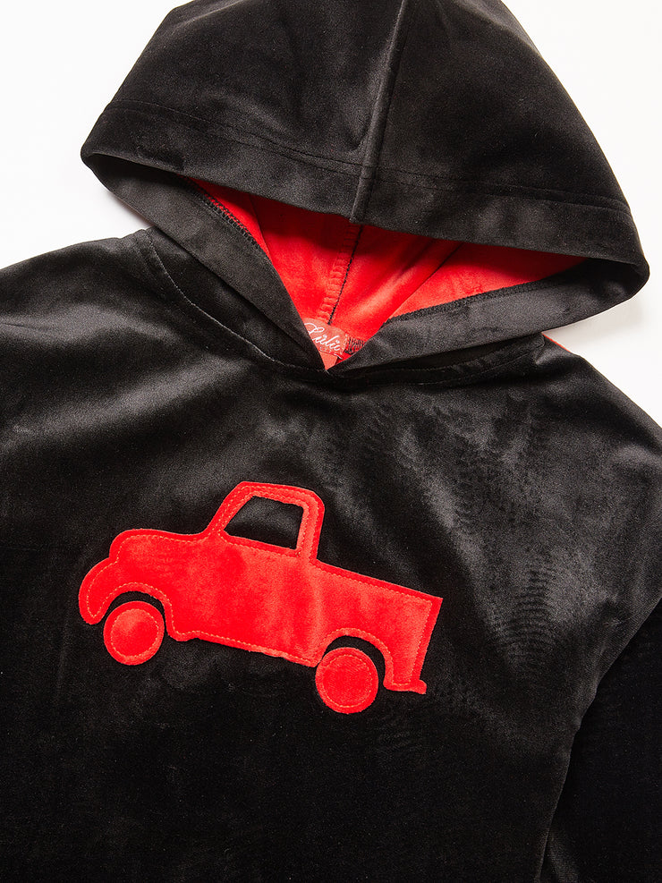 Truck Hooded Velour Top