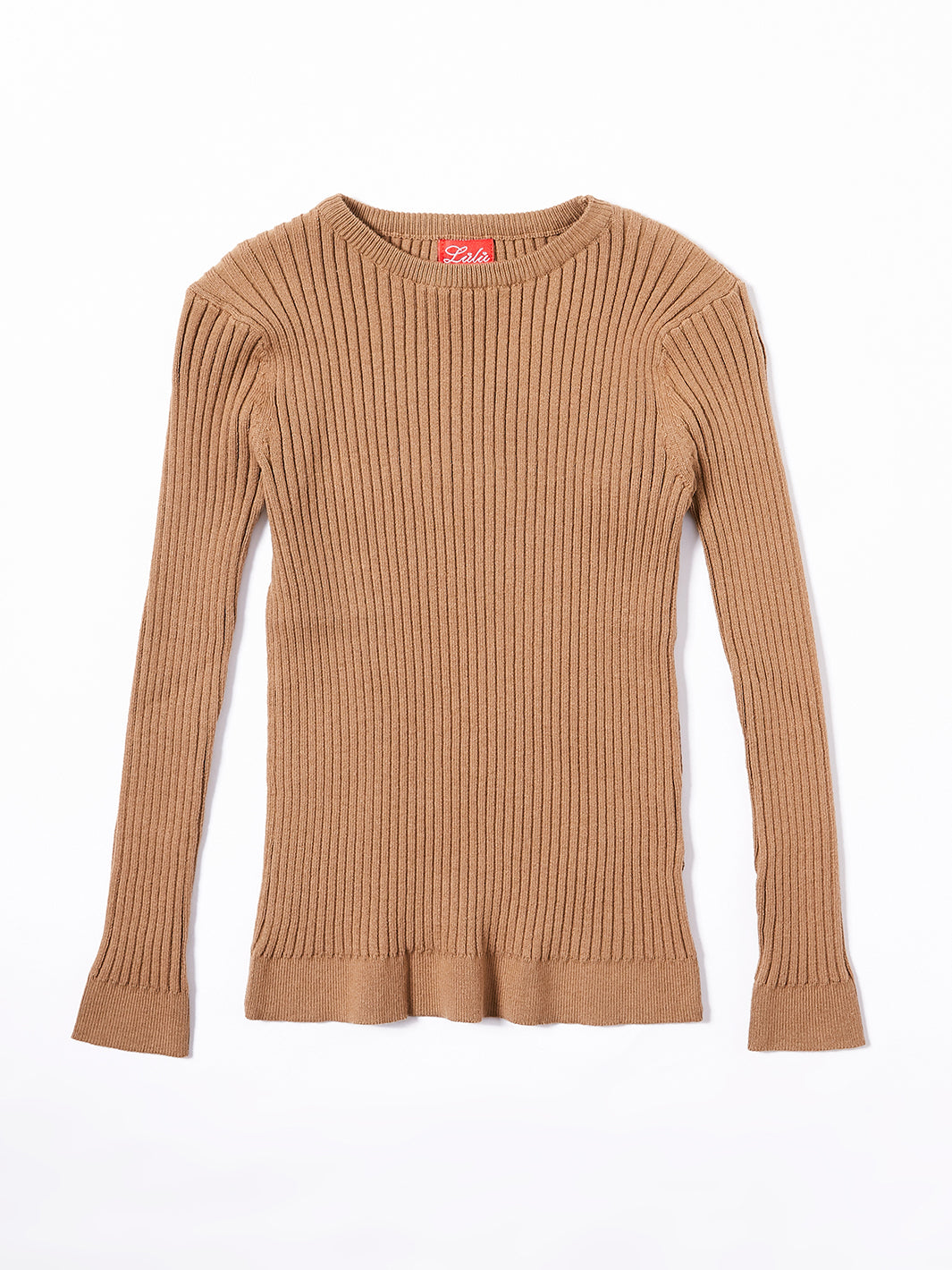 Round Neck Basic Sweater  - Camel