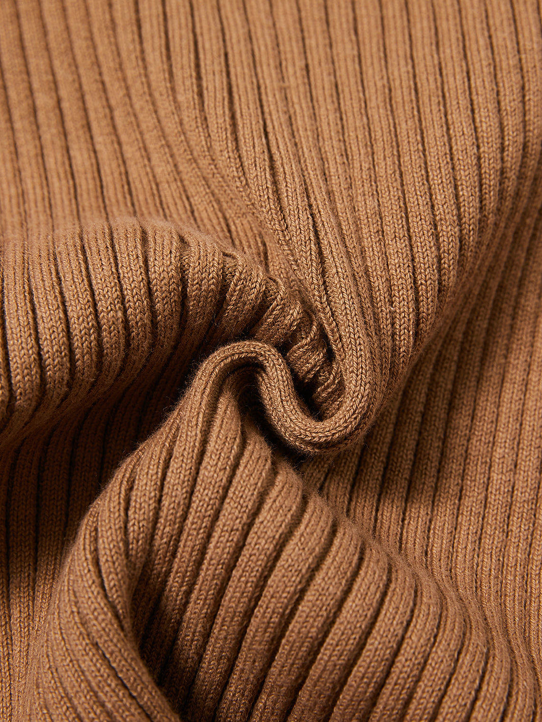 Turtleneck Basic Sweater - Camel