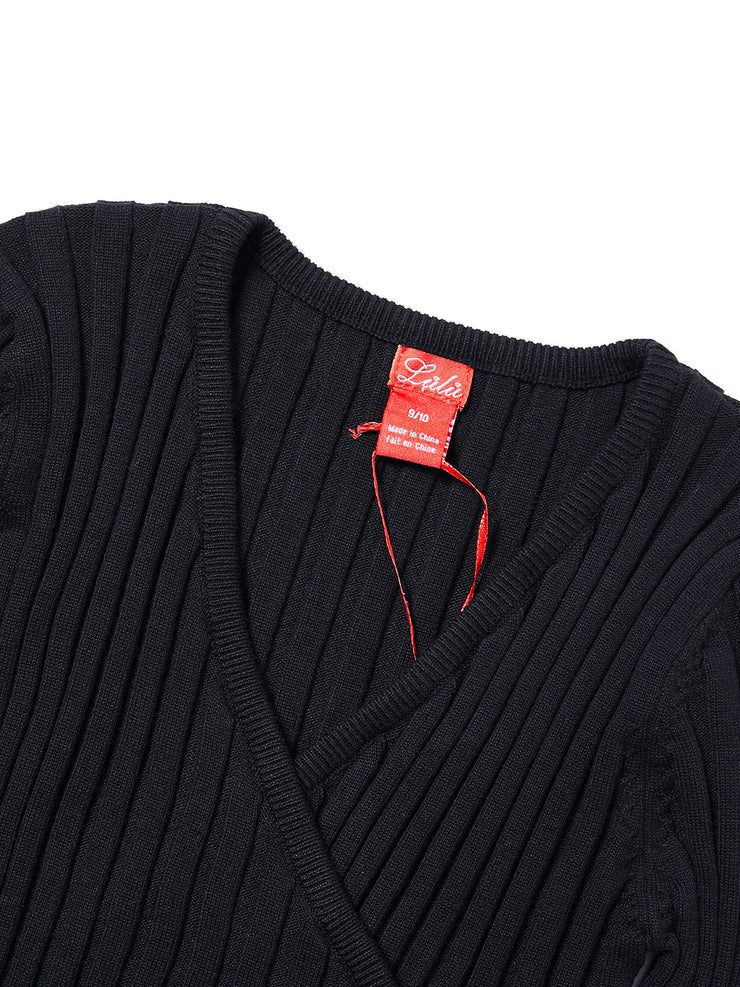 Side Button Sweater - Black