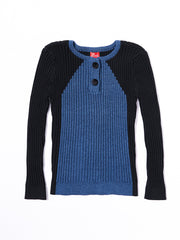 2 Color Rib Combo Sweater