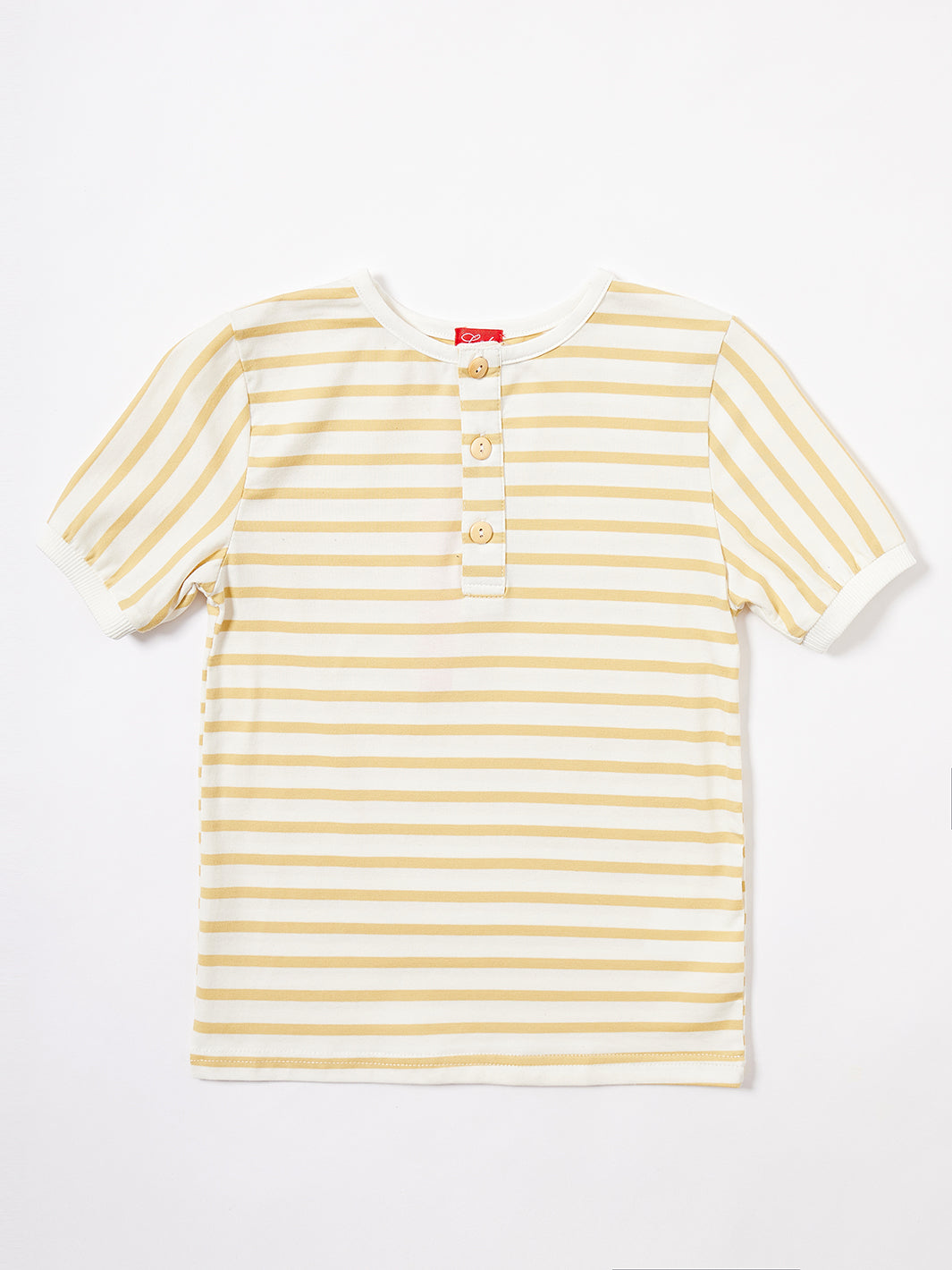 Classic Stripe Short Sleeve Top - Yellow