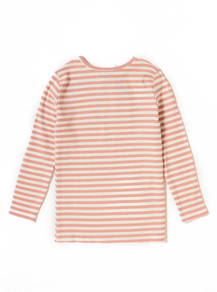 Stripe Long Sleeve T-shirt - Mauve