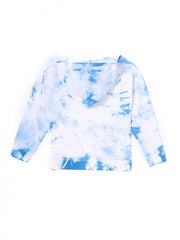 Smoke Printed Hooded Top