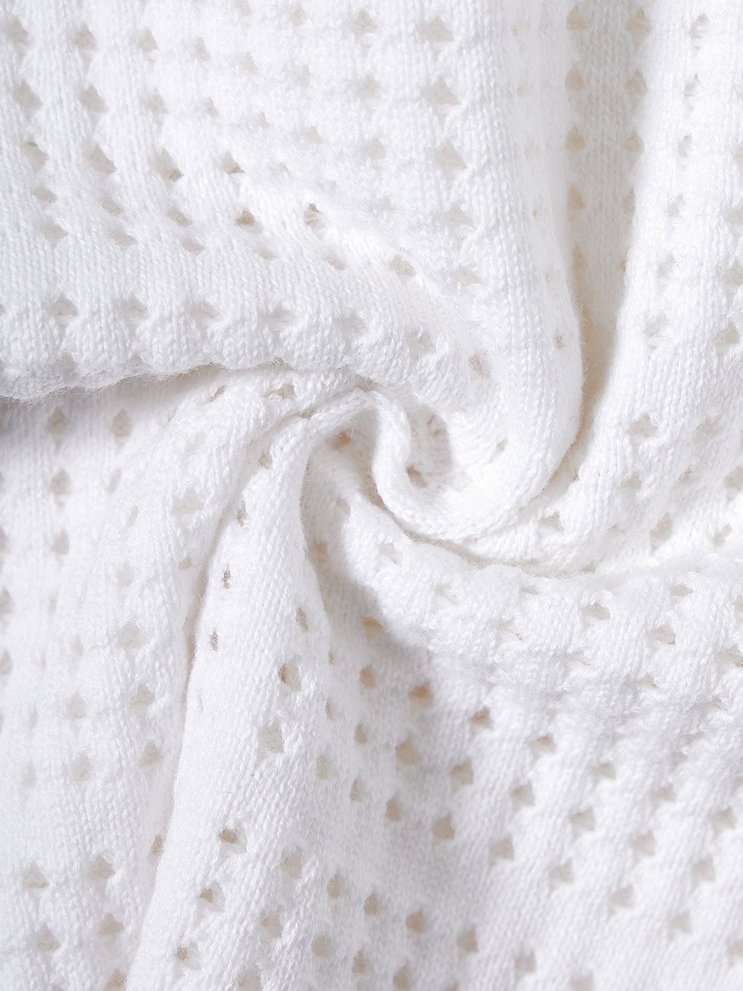 Eyelet Ruffle Sweater - Off White