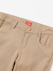 Linen Long Pants - Lt. Brown