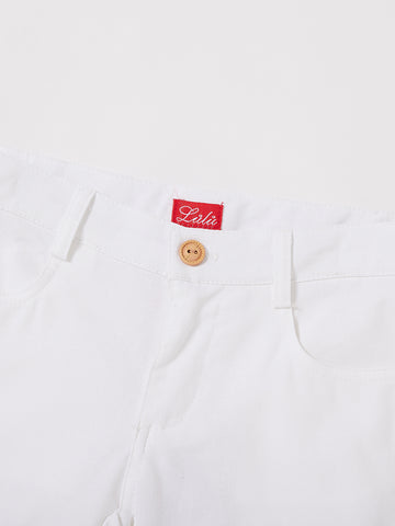 Linen Short Pants - White