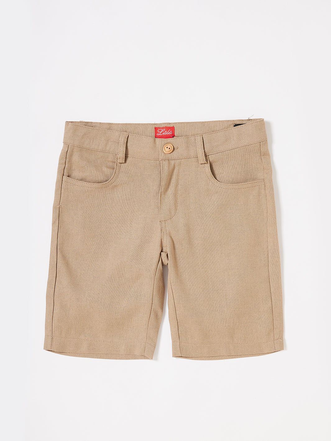 Linen Short Pants - Lt. Brown