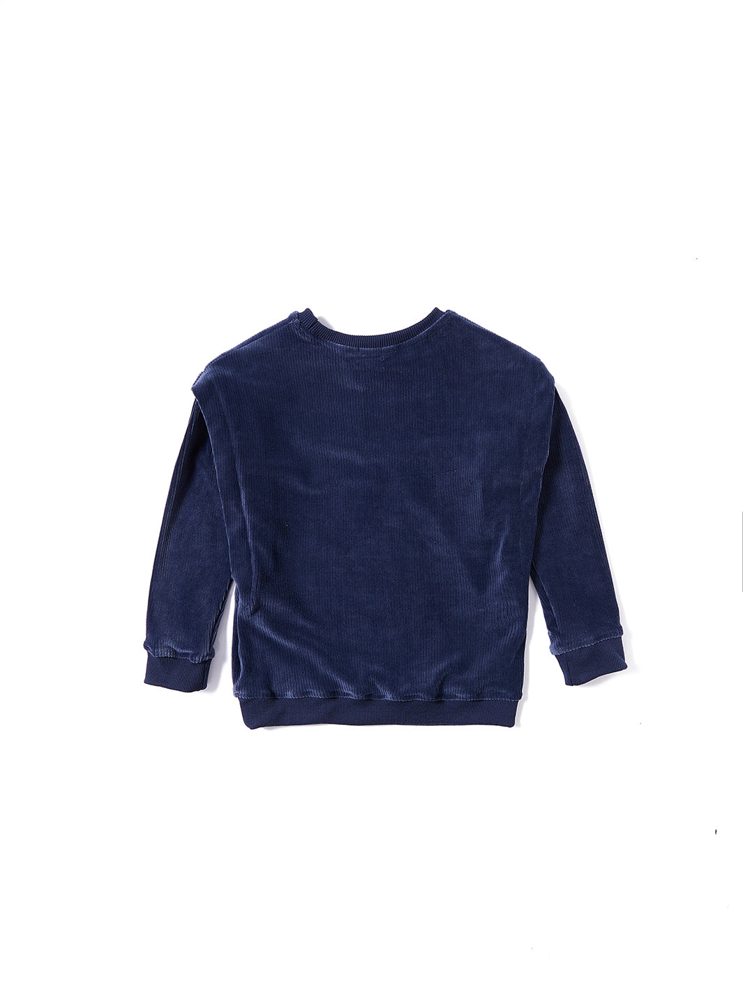 Armhole Design Wide Ribbed Top - Blue