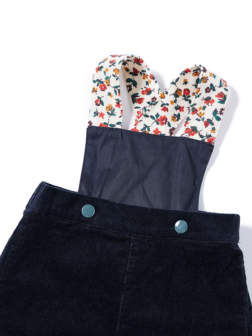 Floral strap Corduroy Overall