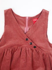Wrap Style Corduroy Jumper - Dk. Mauve