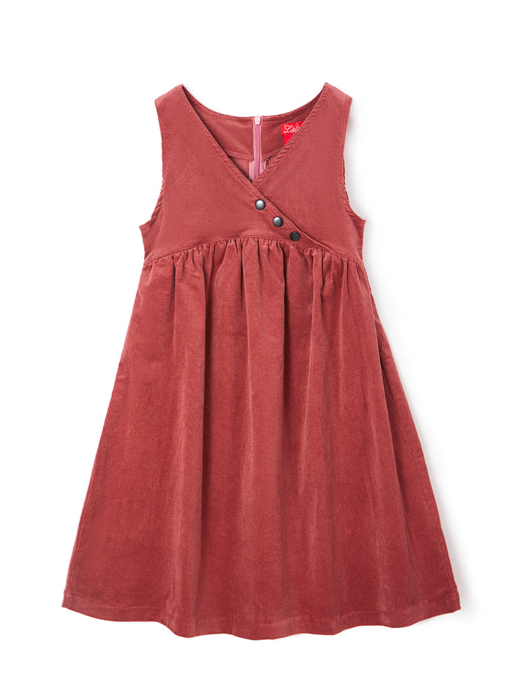 Wrap Style Corduroy Jumper - Dk. Mauve