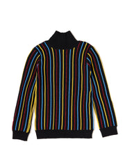 Colorful Piping Turtleneck Sweater