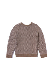 V-shape design Sweater - Camel Mix