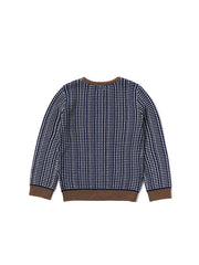 Small V-shape Design Sweater - Navy
