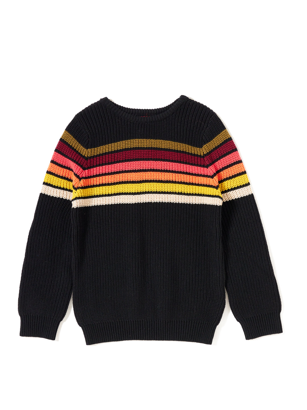 Colorful Stripes Sweater - Black
