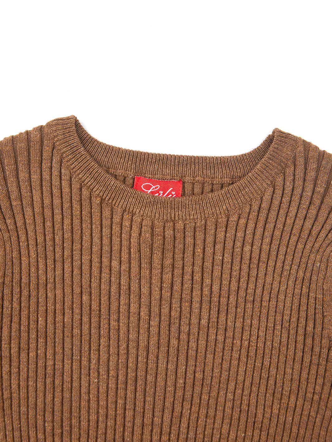 Round Neck Basic Sweater - Camel