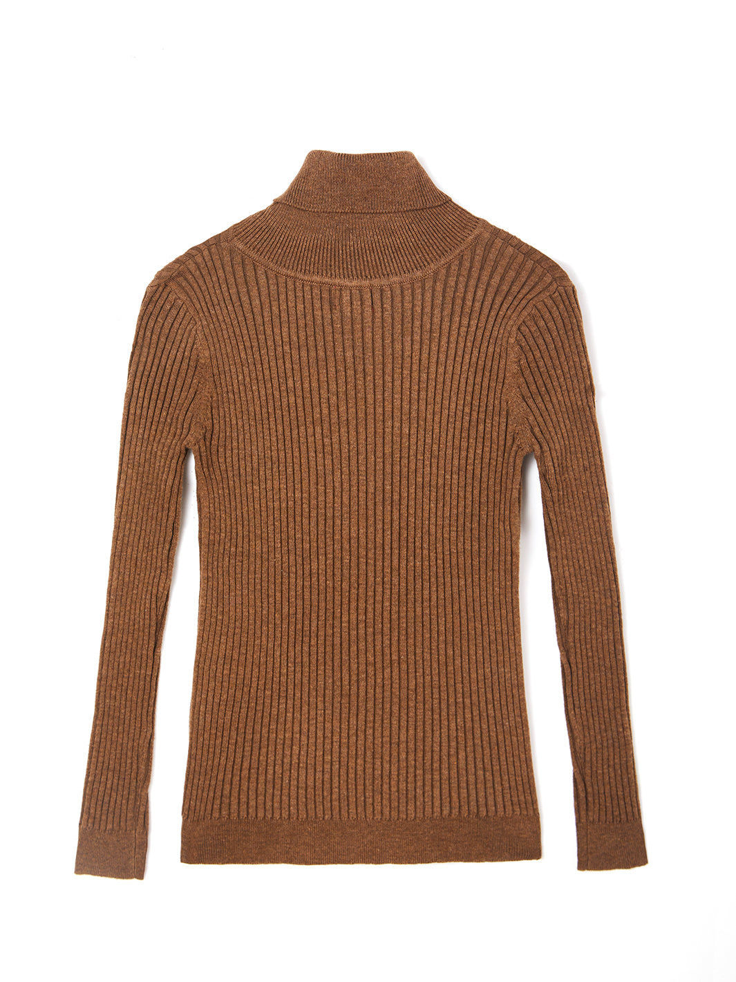 Turtleneck Basic Sweater - Camel