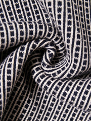 Square Design Sweater - Navy