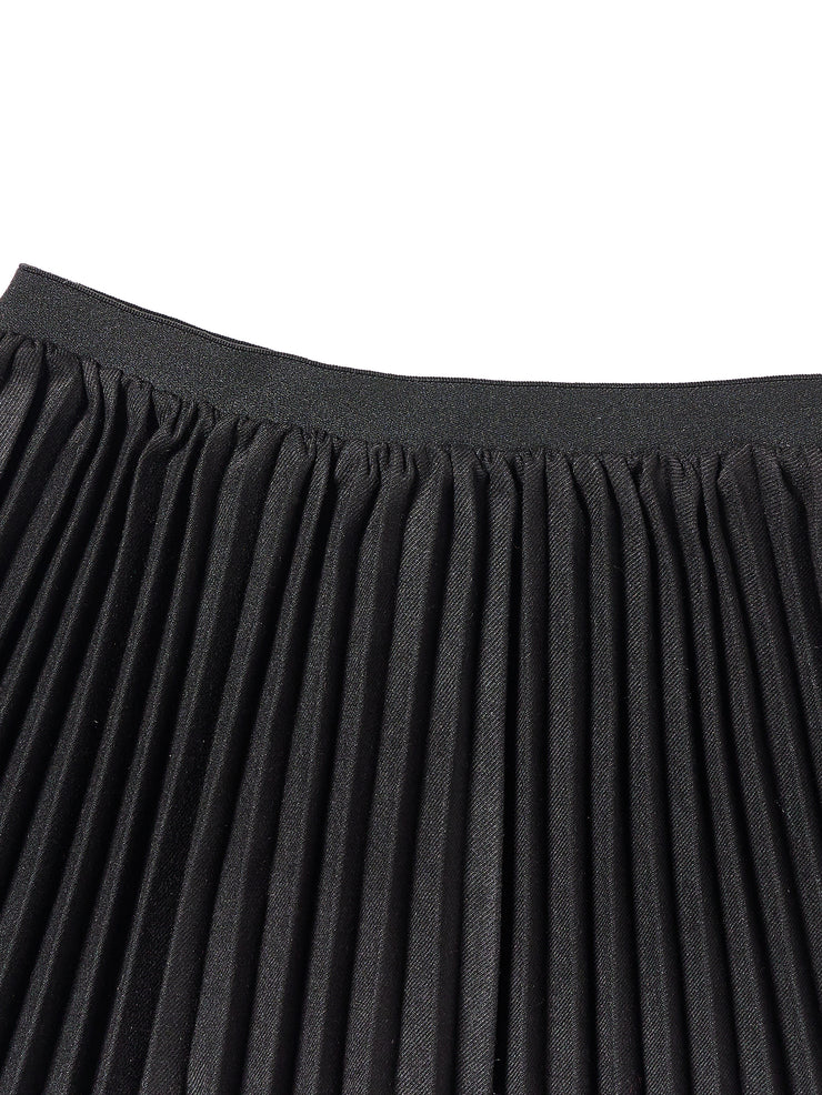 All Year Round Pleated Skirt - Black