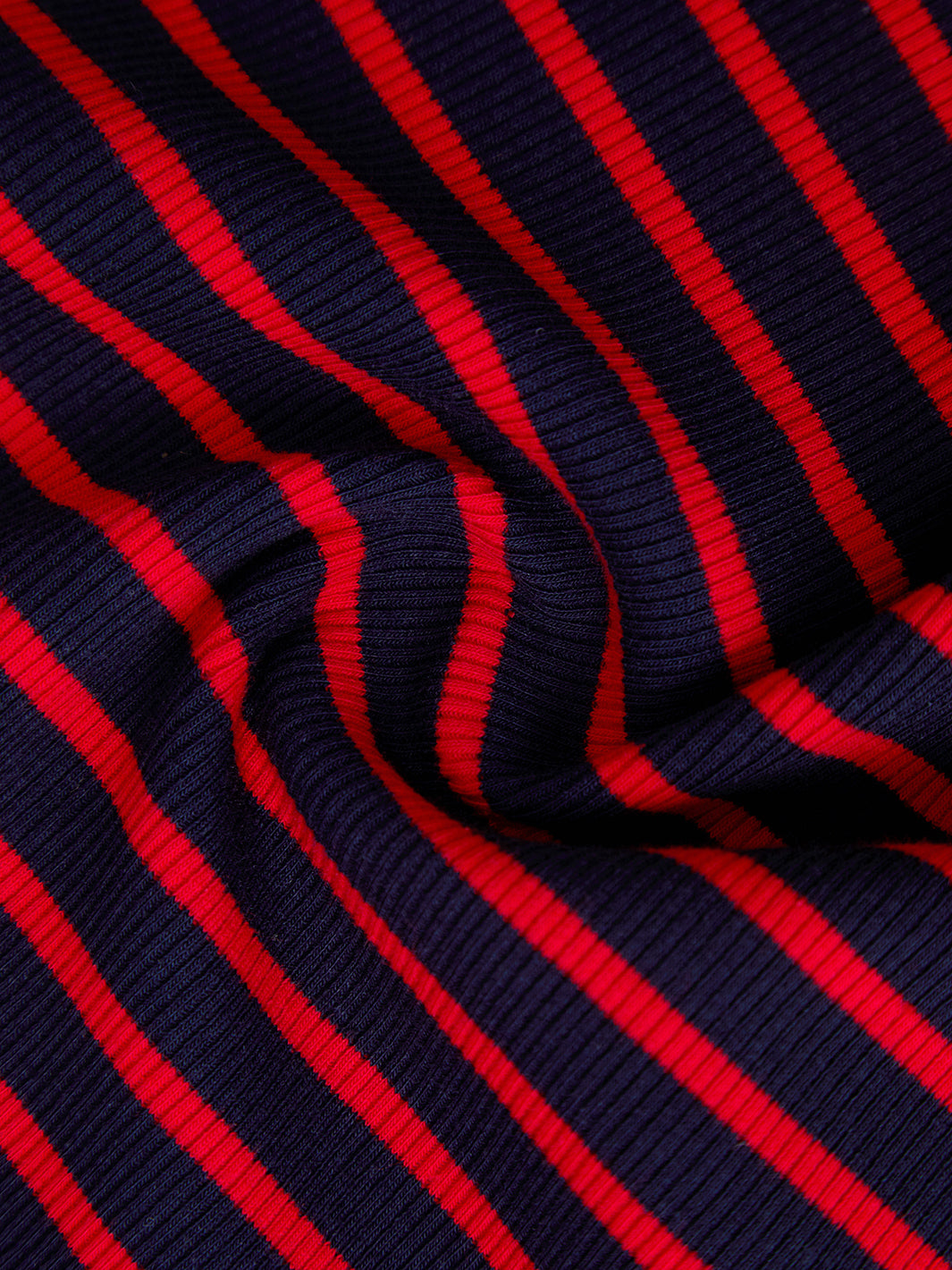 Thin Stripes Turtleneck T-shirt - Navy