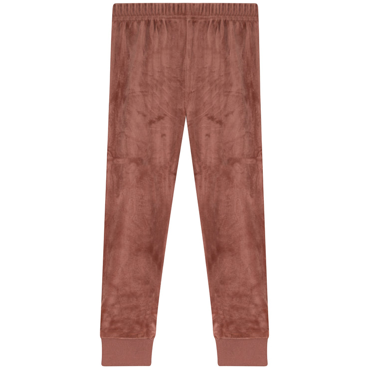 Lace Finish Velour Lounge 2 Pc. - Mauve