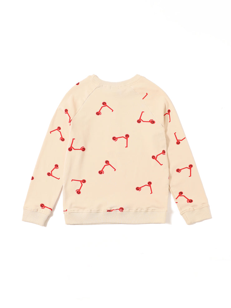 Scooter Print Long Sleeve Top