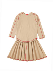 Stitching 2 Pc. Set - Beige
