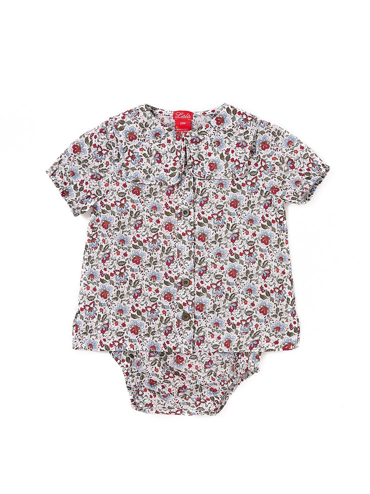 Piping Collar floral 2 Pc. Set