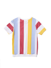 Wide Stripe Short Sleeve Top