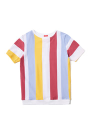 Wide Stripe Short Sleeve Top